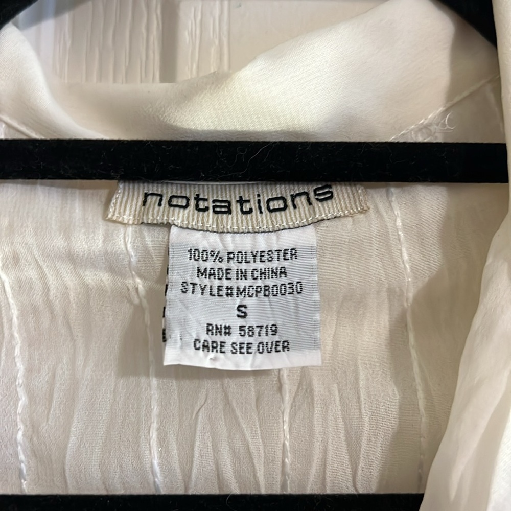 Notations Ruffled Blouse Sheer Sequin Blouse - image 2